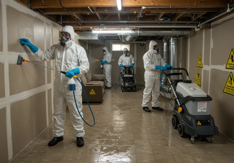 Basement Moisture Removal and Structural Drying process in Scott City, MO